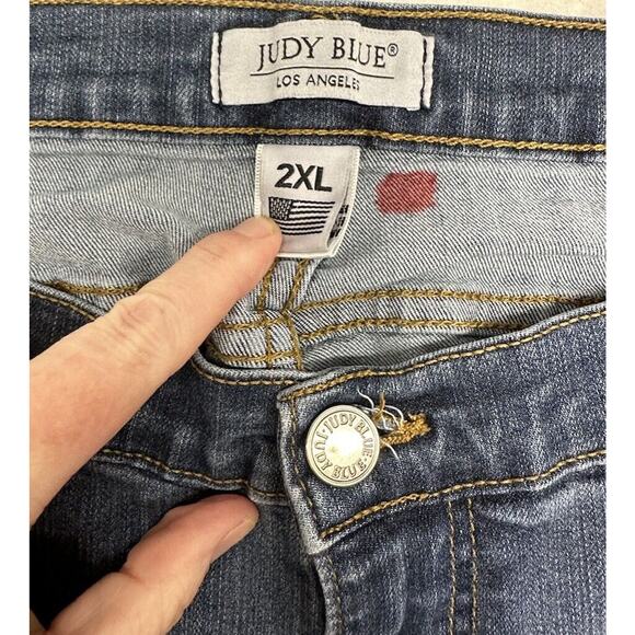 Judy Blue Los Angeles Womens Blue Jeans‎ Size 2XL Style 8390 Made In USA Stretch - Picture 3 of 8